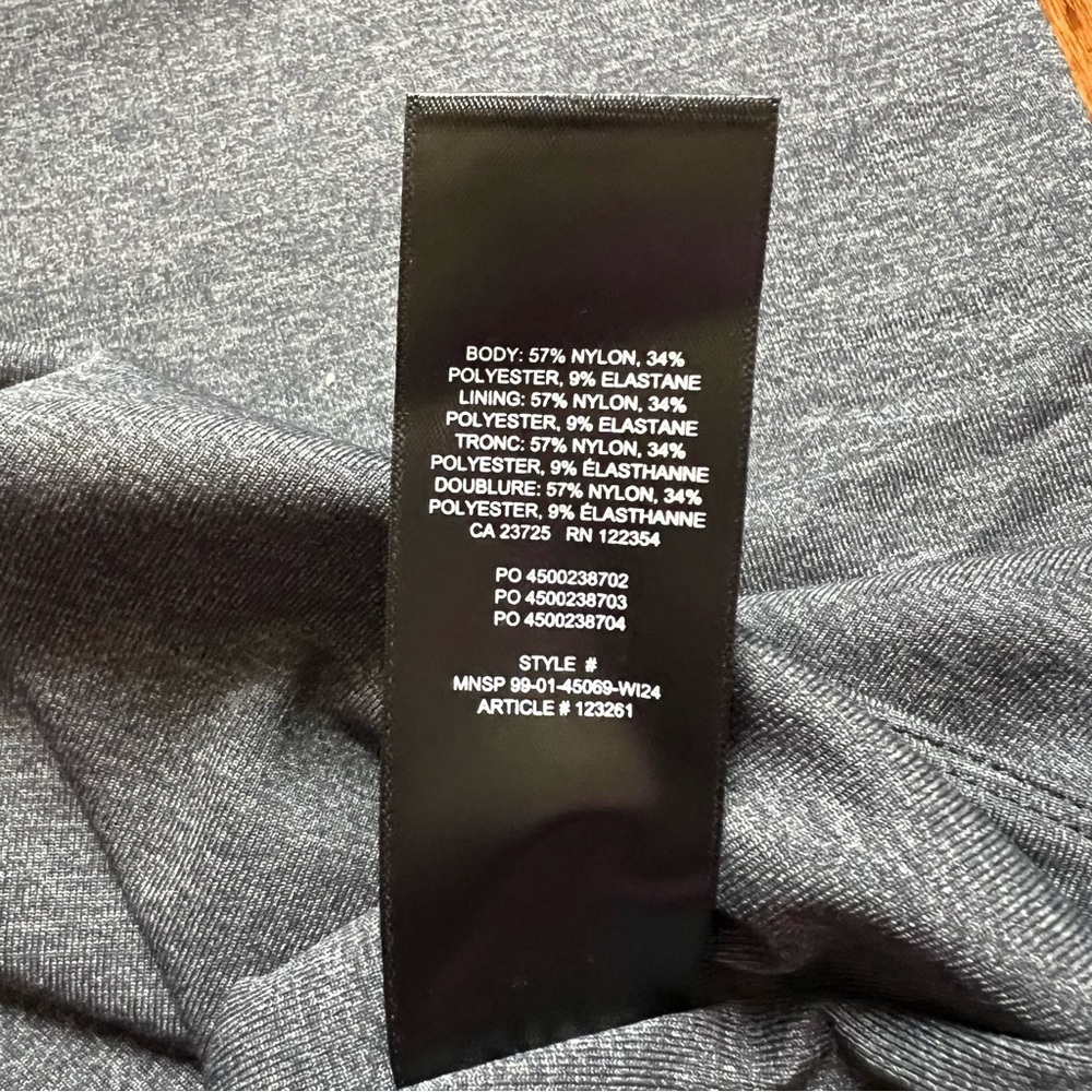 [NWT] Aritzia Contour Crew Hip Long-Sleeve Heather Charcoal Gray - Sz S - Picture 13 of 16
